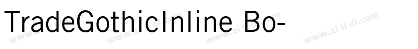 TradeGothicInline Bo字体转换